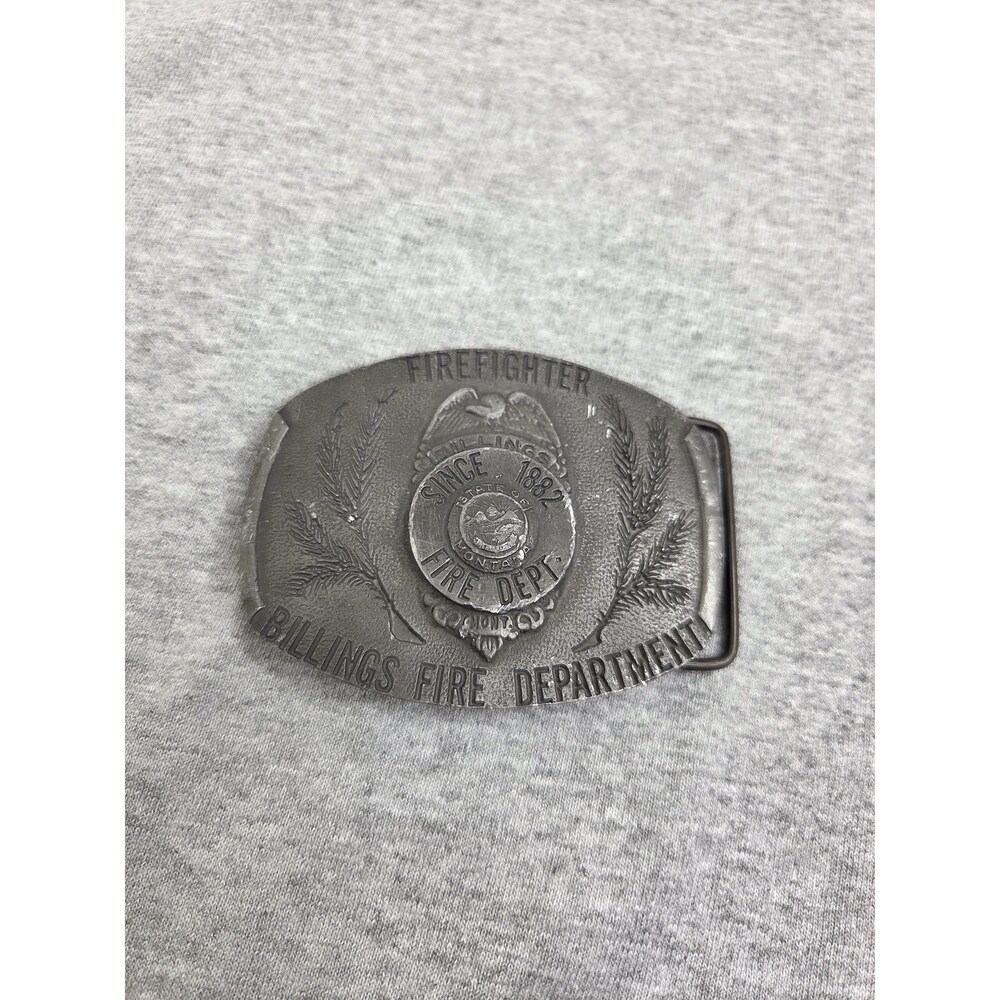 Wyoming Studio Billings Montana Fire Dept Heavy Belt Buckle